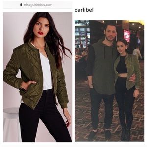 Misguided Green Bomber Jacket